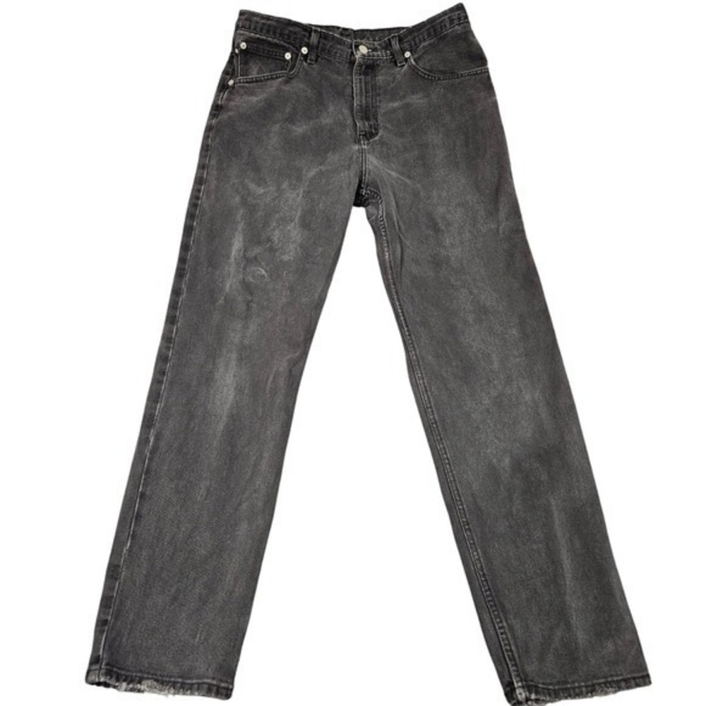 Vintage Ralph Lauren Polo Jeans Size 14 Black Faded Straight Leg Vintage Denim